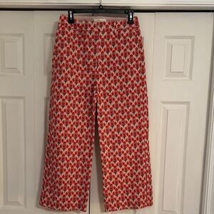 Boden Red & Pink wide lag pants